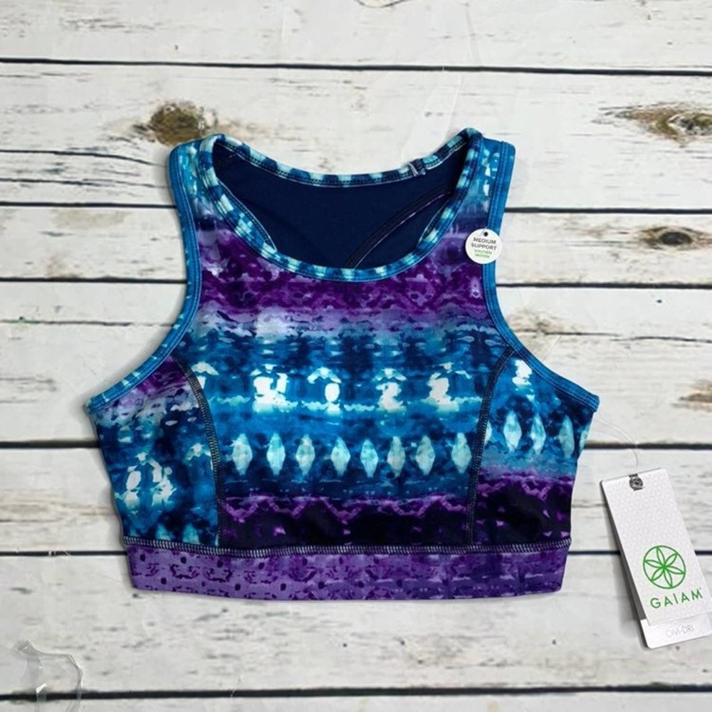 NWT Gaiam Colorful Sports Bra XS